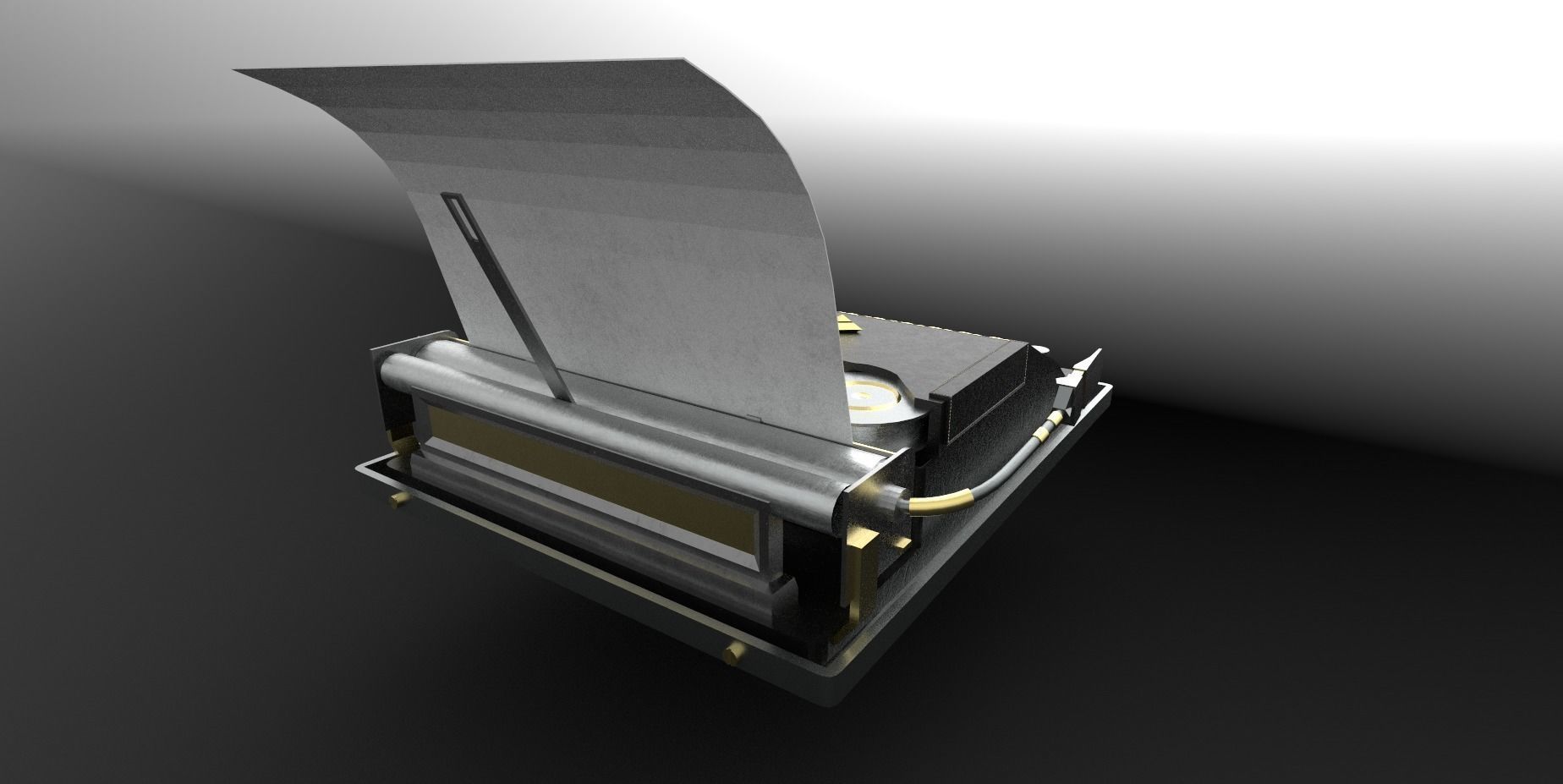 1940s Typewriter Free 3D model_4
