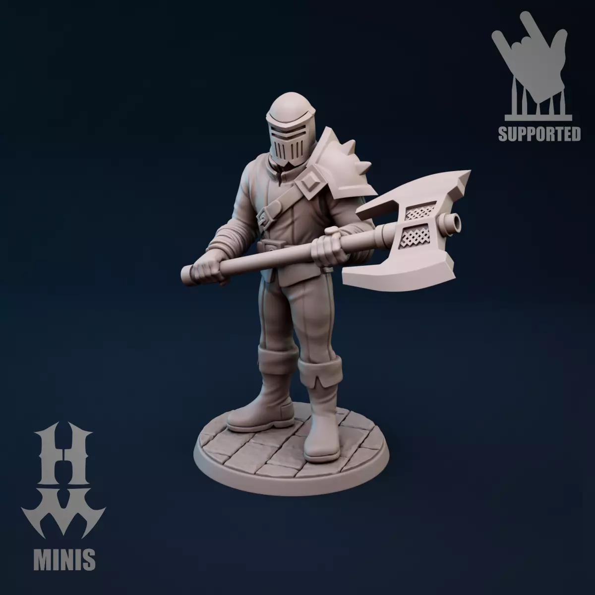 Axe warrior 3D print model_0