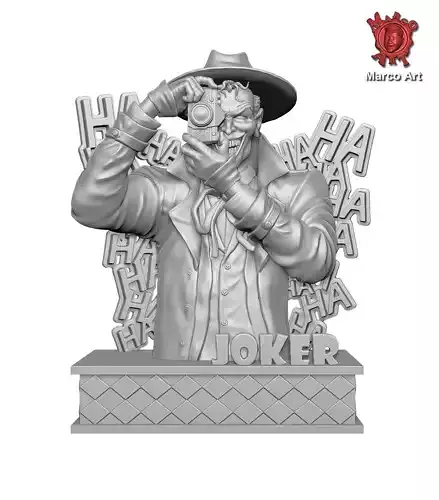 Joker bust stl file 