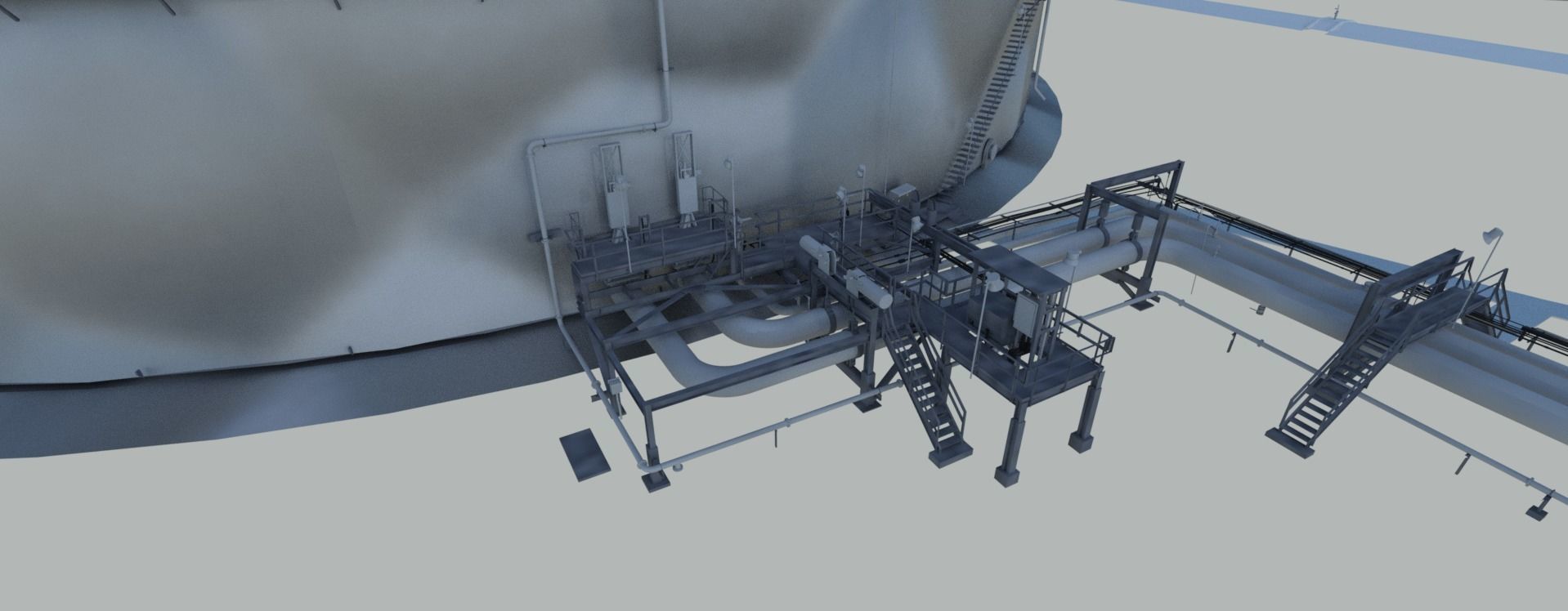 Oil Gas refinery 3D model  3D model_4