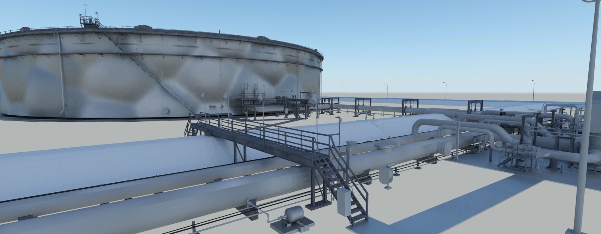 Oil Gas refinery 3D model  3D model_2
