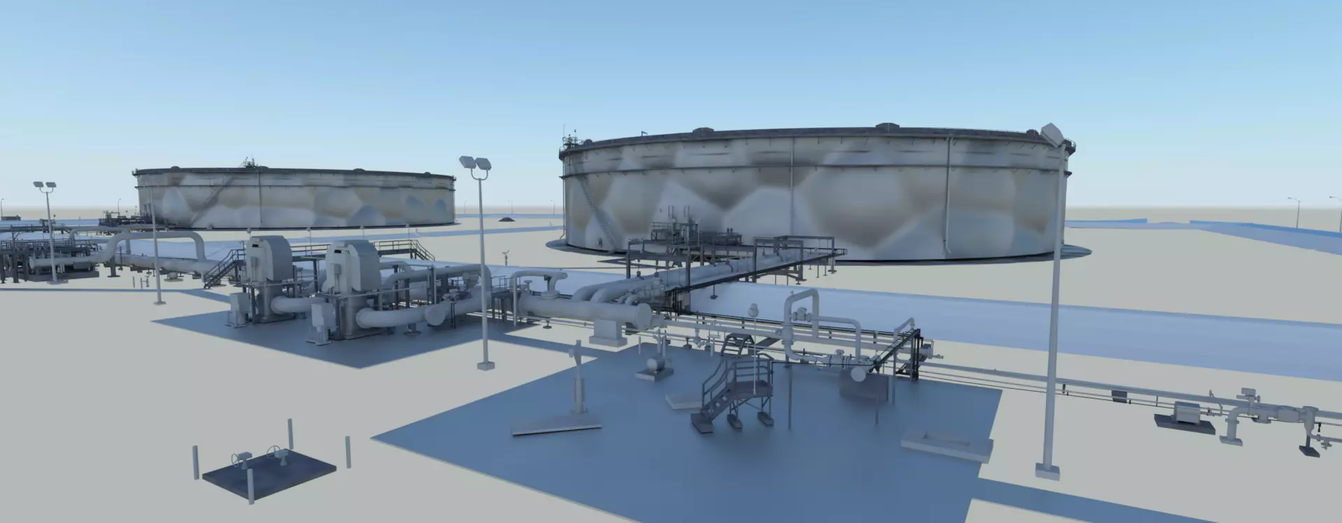 Oil Gas refinery 3D model  3D model_0