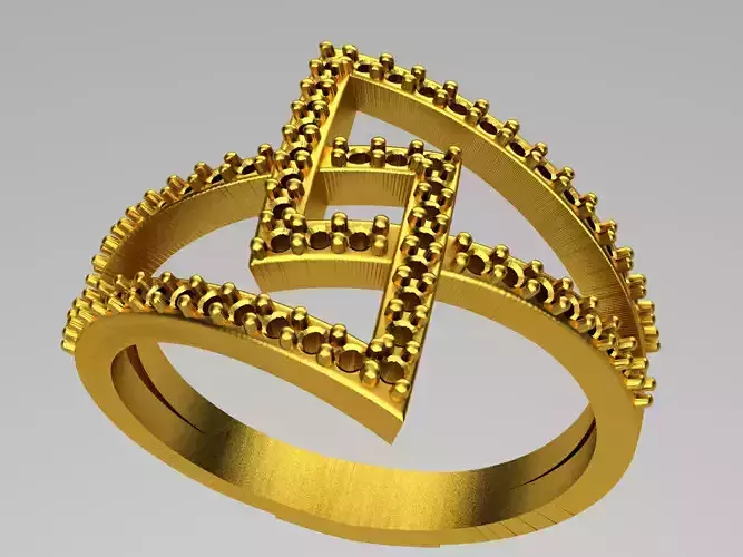 D003-TEL gold ring with diamonds