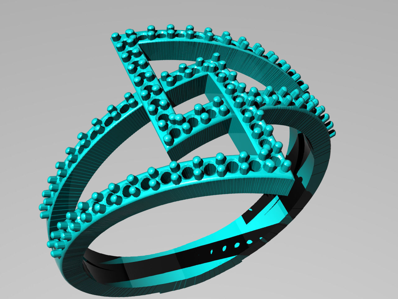 D003-TEL gold ring with diamonds 3D print model_3