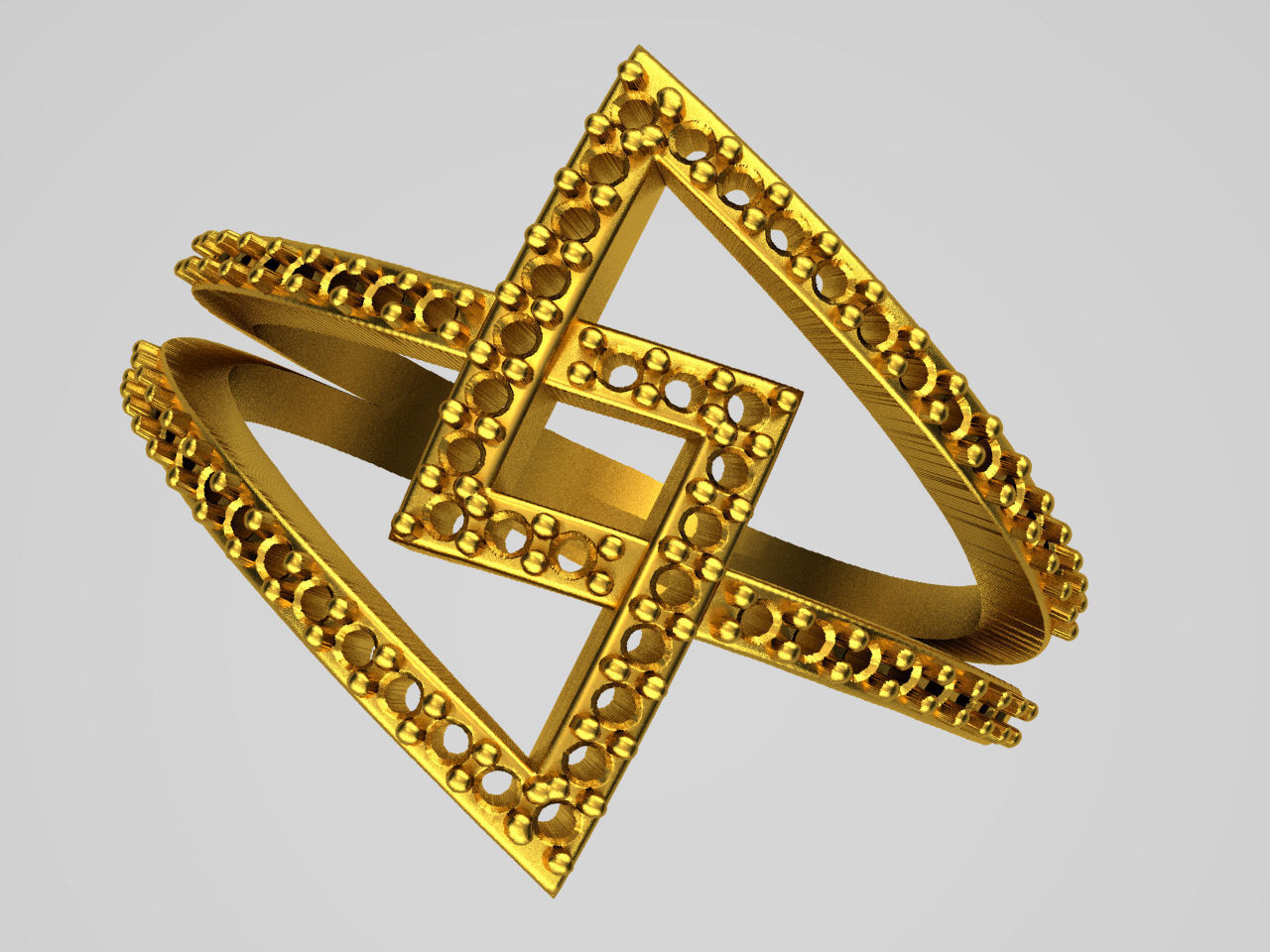 D003-TEL gold ring with diamonds 3D print model_1