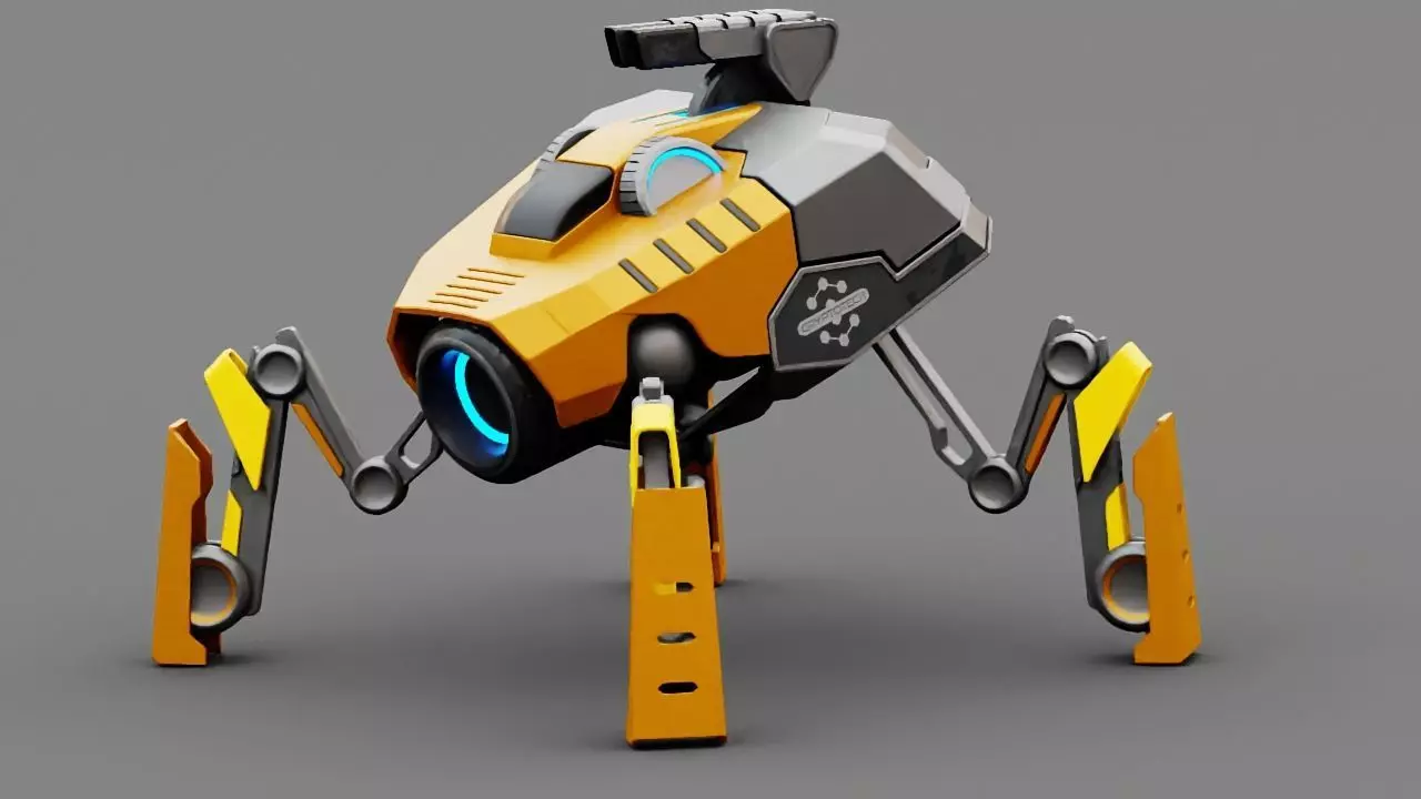 Combat Droid rigged 3D model