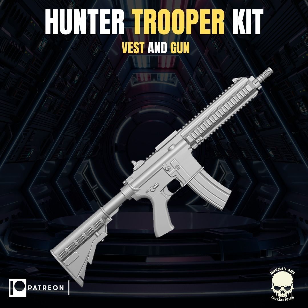 Hunter Trooper Kit for Action Figures 3D print model_15