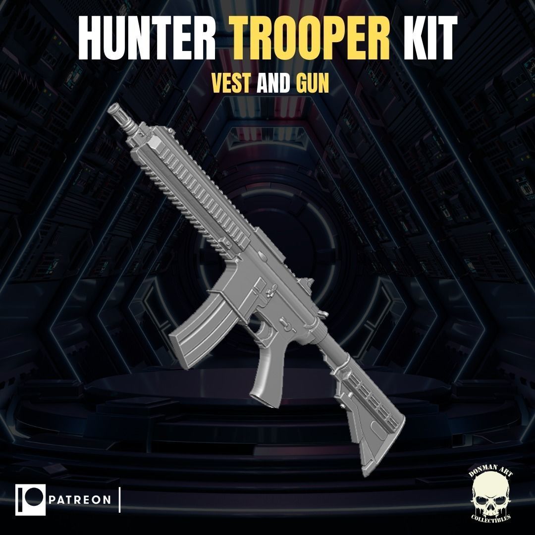 Hunter Trooper Kit for Action Figures 3D print model_17