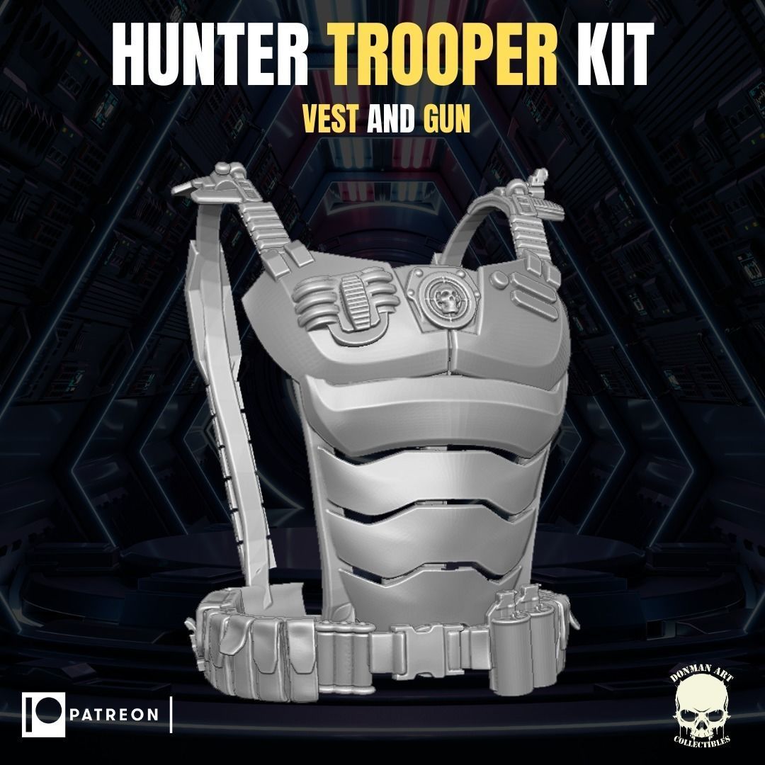 Hunter Trooper Kit for Action Figures 3D print model_14