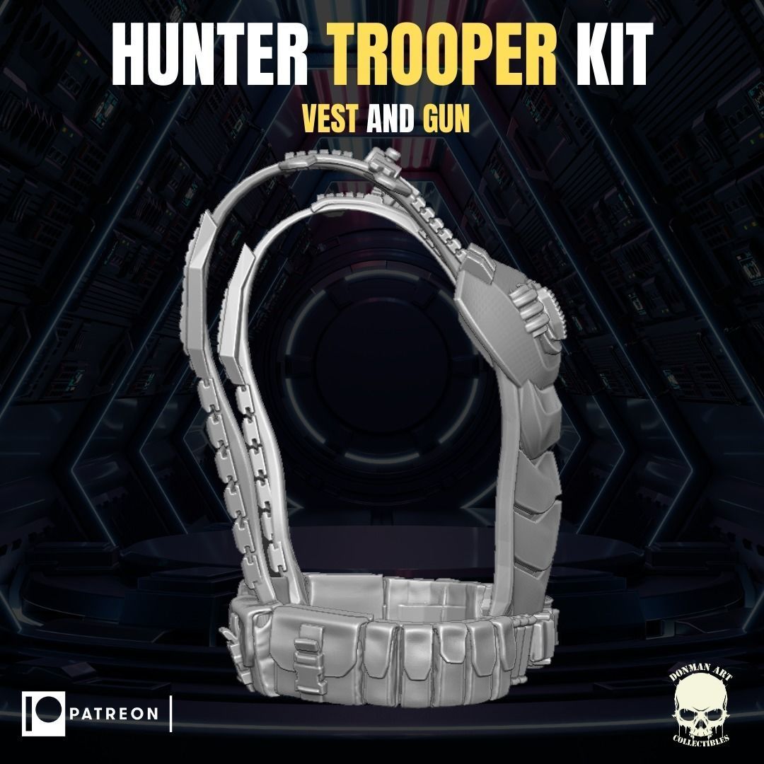 Hunter Trooper Kit for Action Figures 3D print model_18