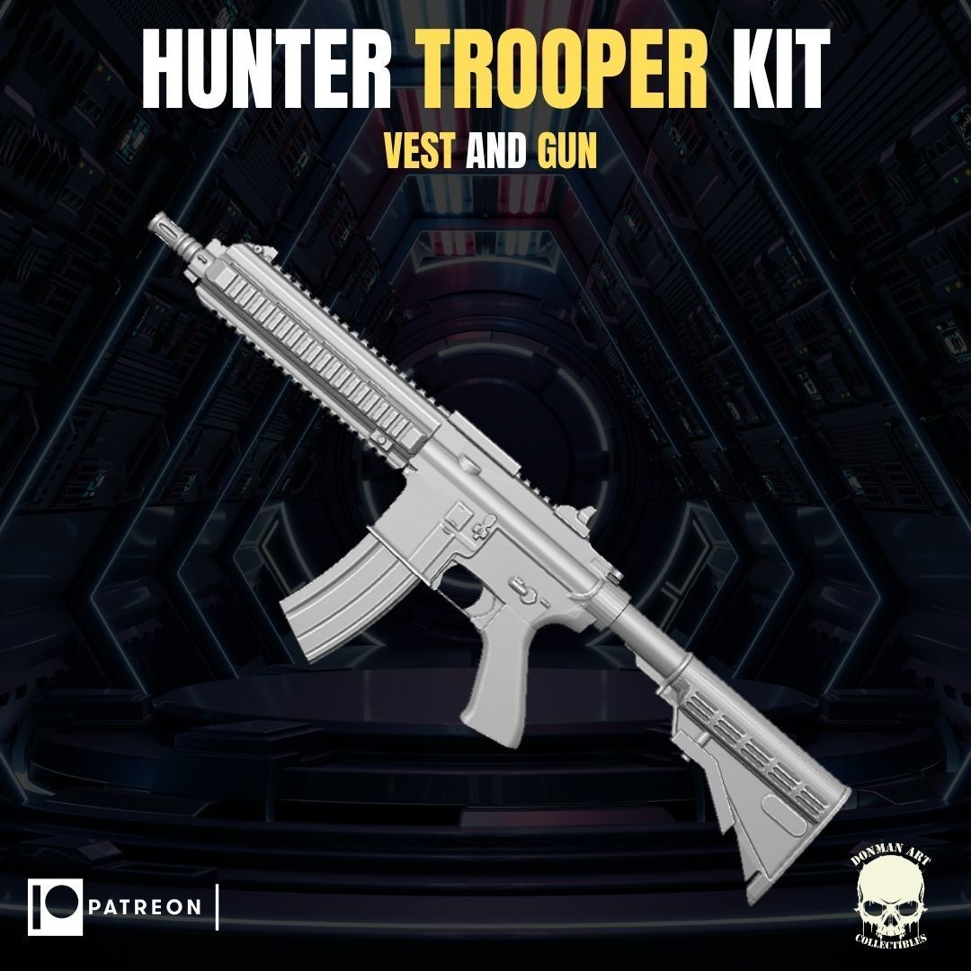 Hunter Trooper Kit for Action Figures 3D print model_13
