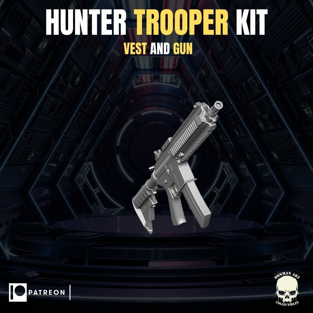 Hunter Trooper Kit for Action Figures 3D print model_4