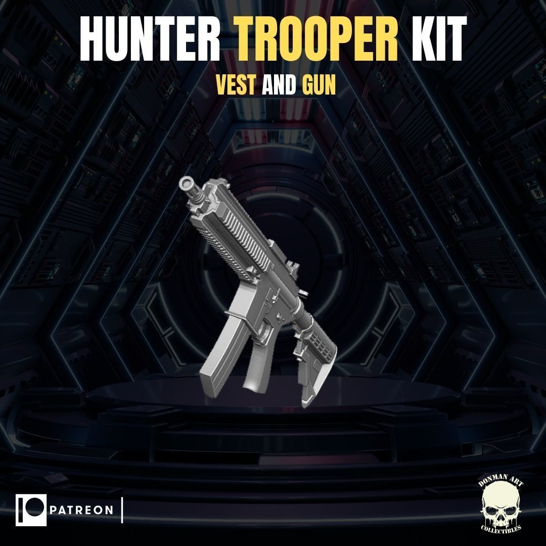 Hunter Trooper Kit for Action Figures 3D print model_19