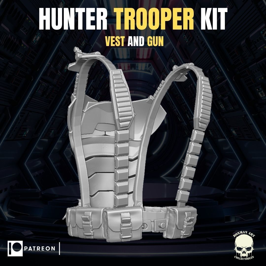 Hunter Trooper Kit for Action Figures 3D print model_3