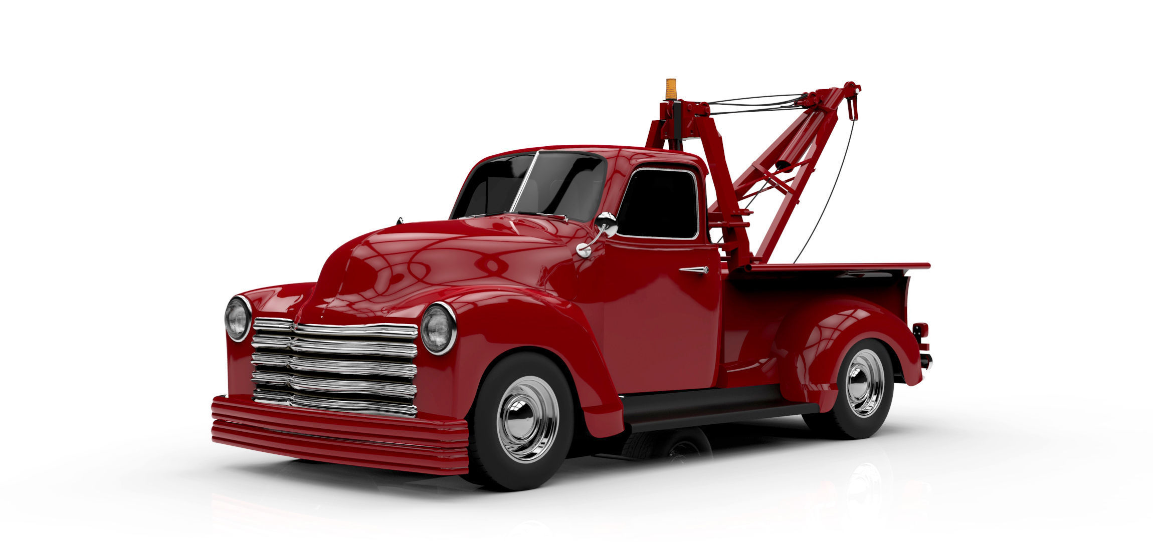 1953 CHEVROLET WRECKER 3100 TOW TRUCK  3D model_11