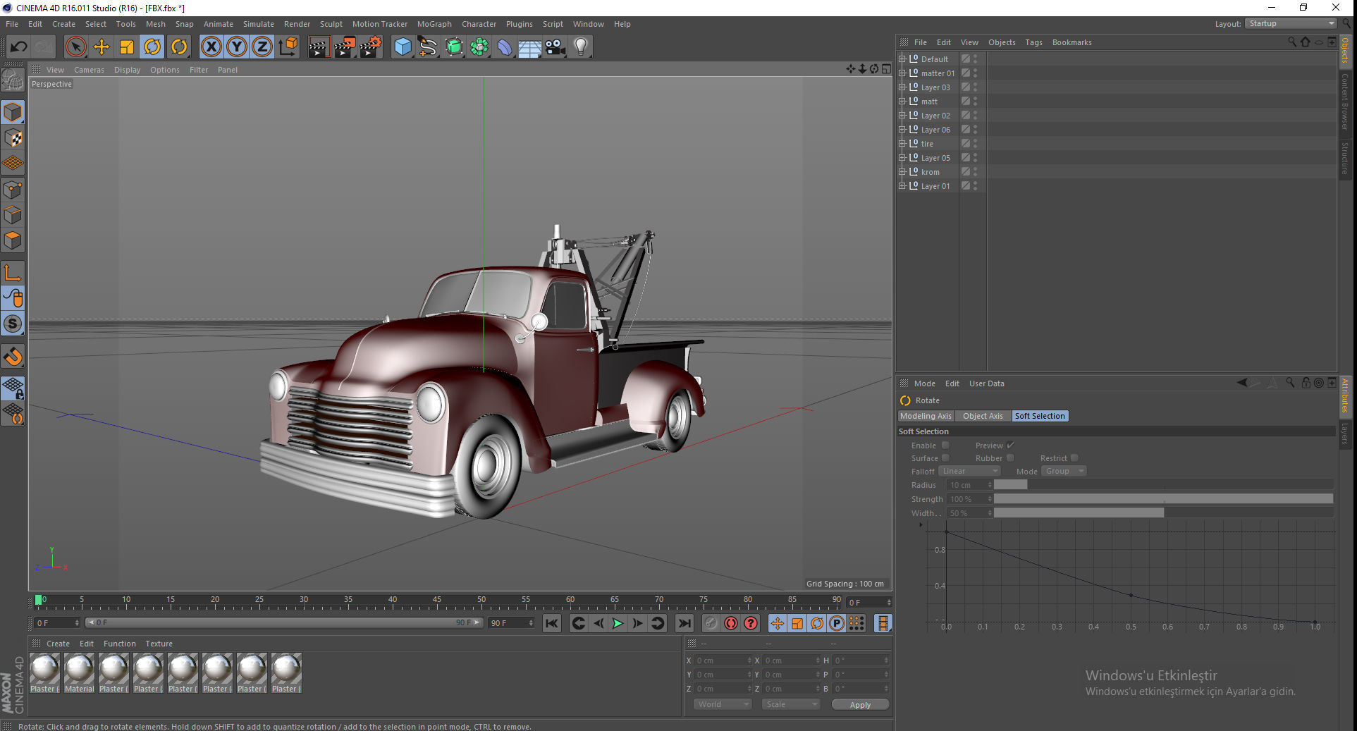 1953 CHEVROLET WRECKER 3100 TOW TRUCK  3D model_14