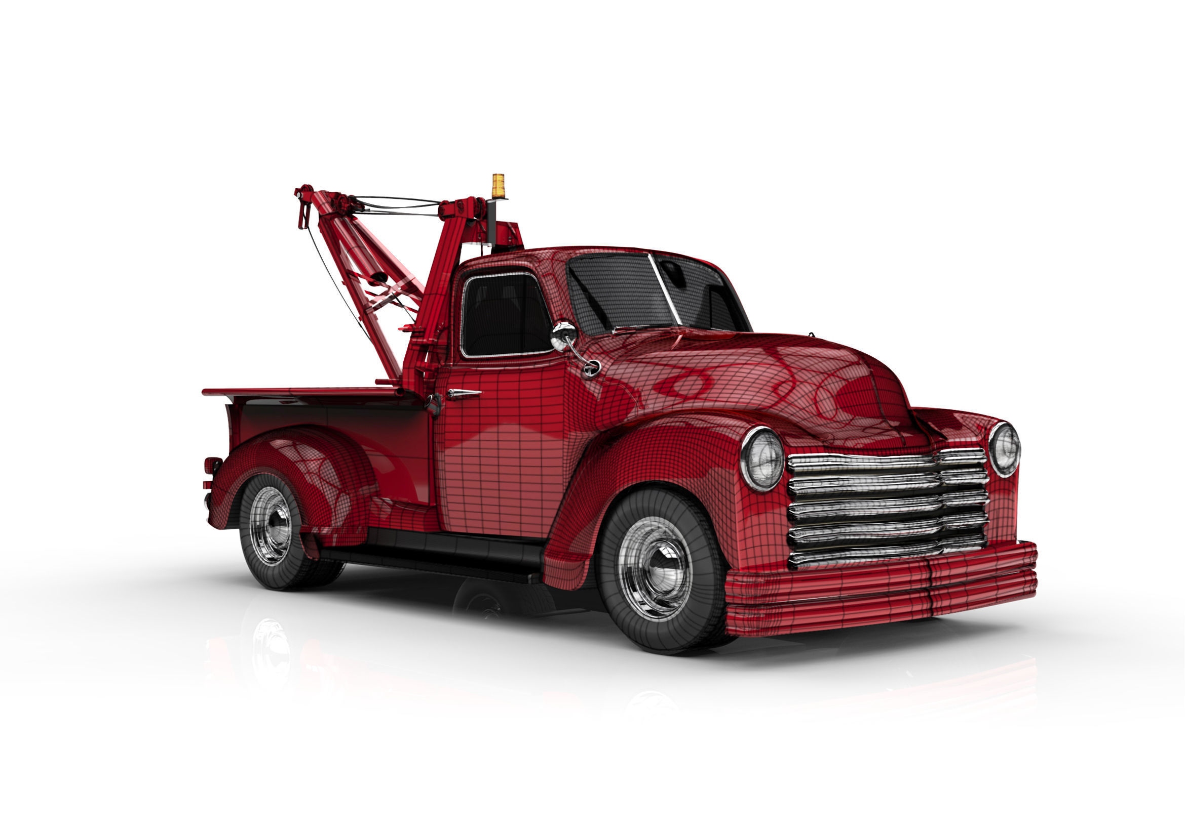 1953 CHEVROLET WRECKER 3100 TOW TRUCK  3D model_15