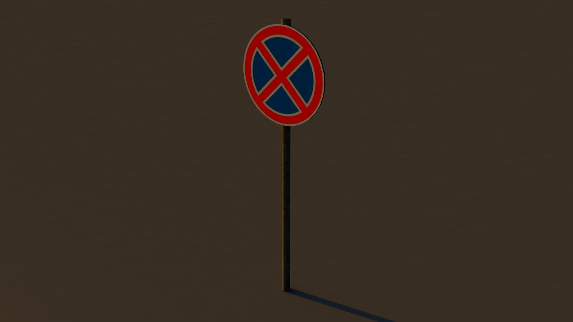 Road signs Low-poly 3D model_6