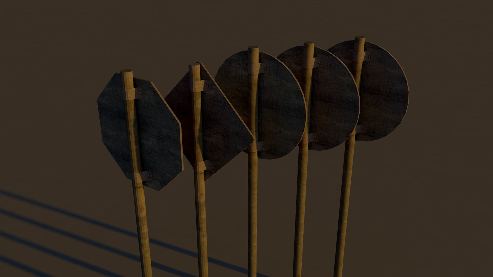 Road signs Low-poly 3D model_7