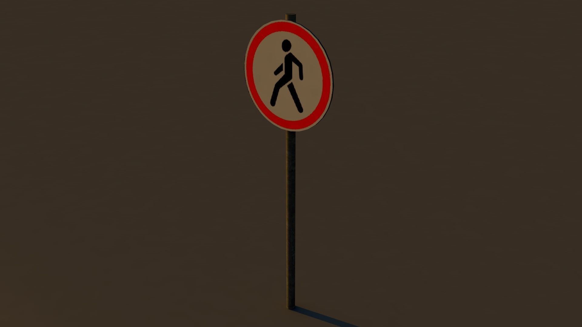 Road signs Low-poly 3D model_5