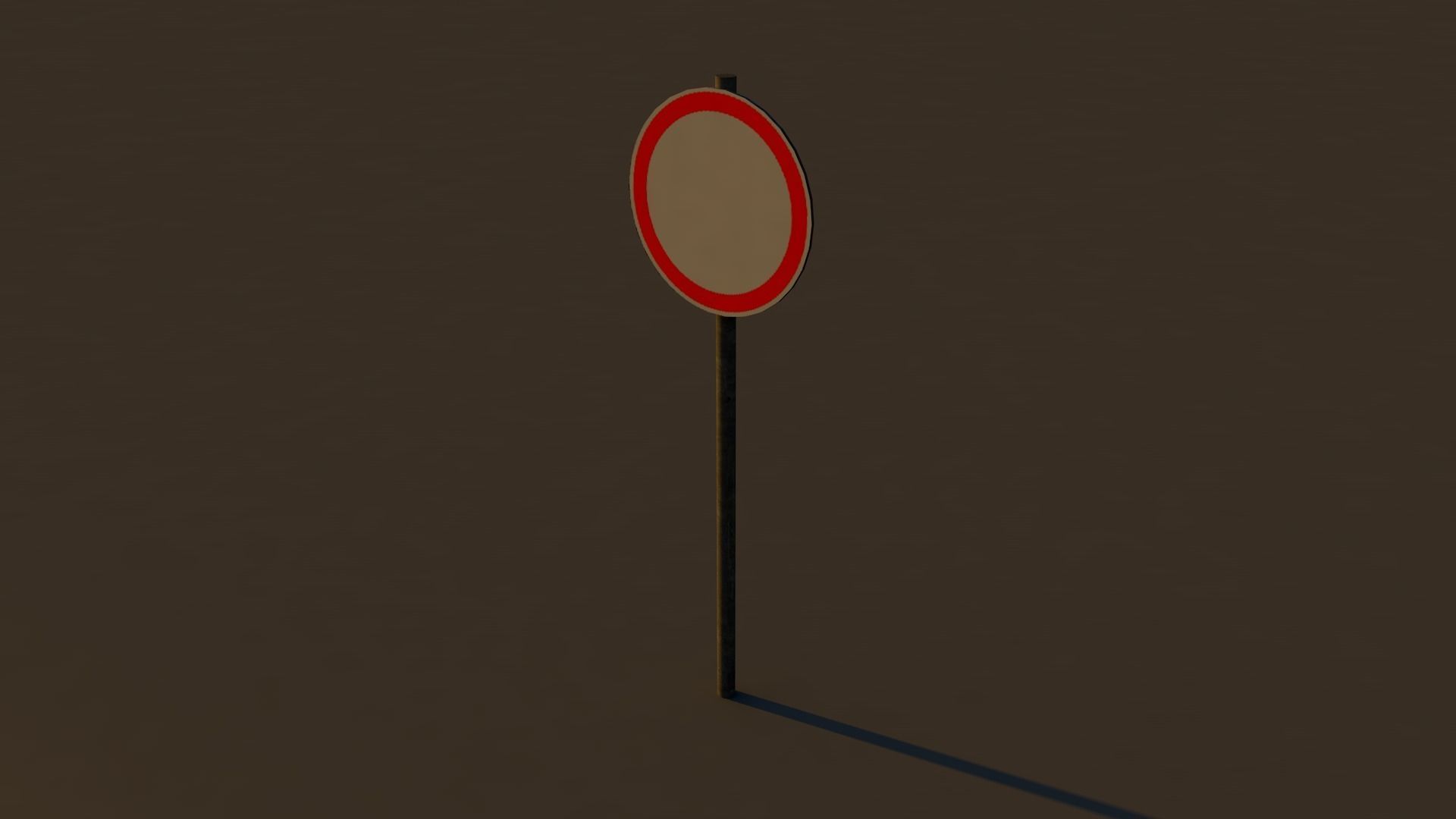 Road signs Low-poly 3D model_4