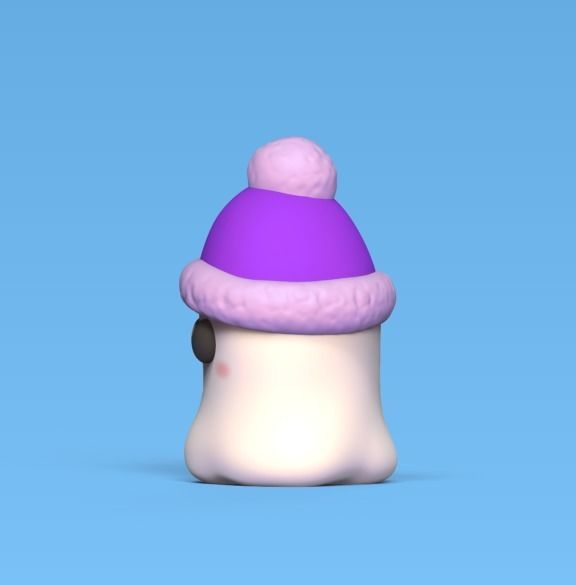 Ghost Winter Cap 3D print model_1
