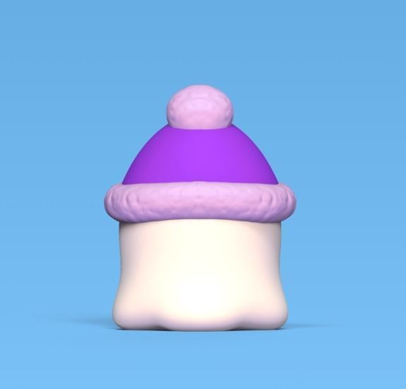Ghost Winter Cap 3D print model_2