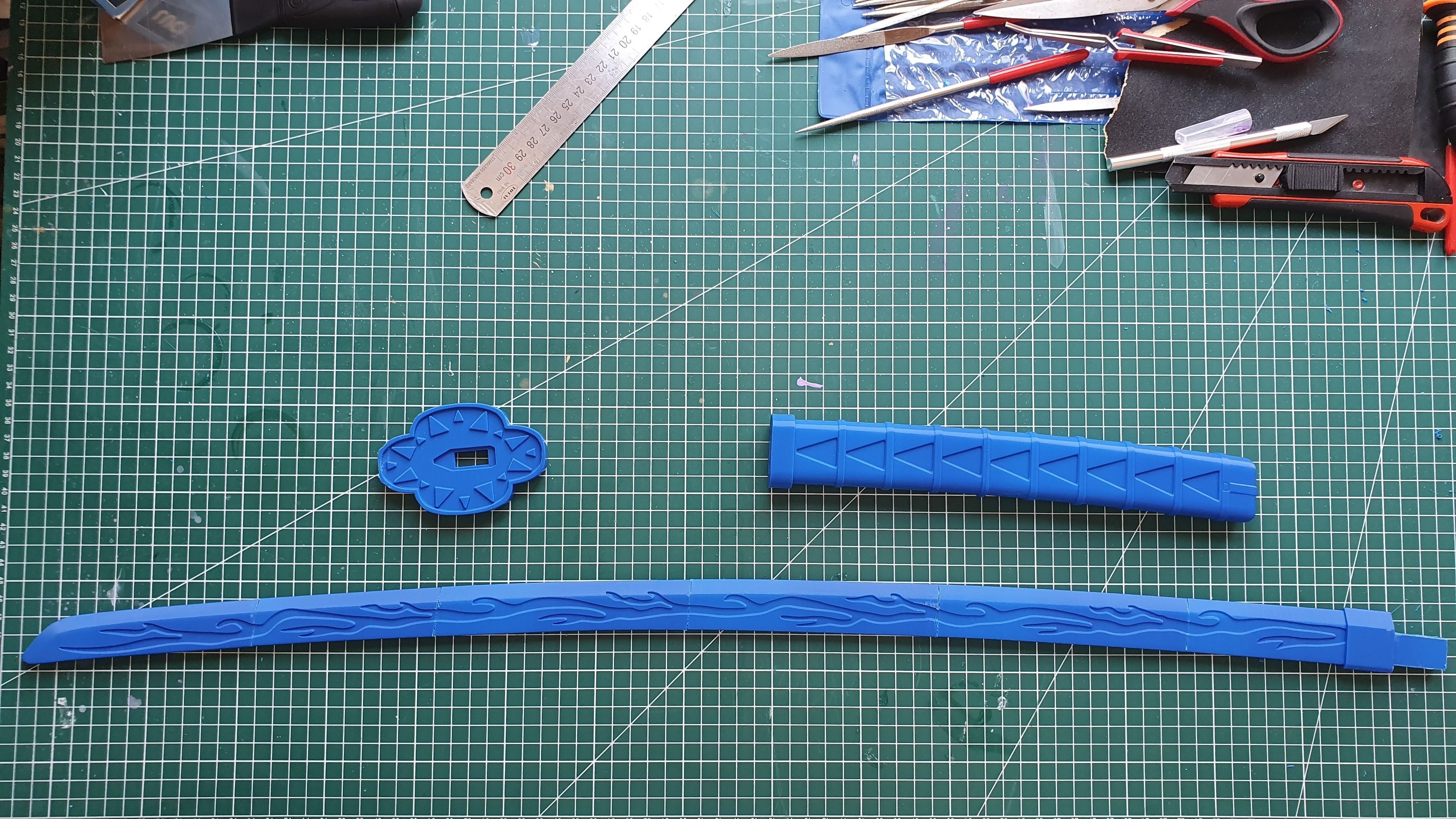 Zenitsu Nichirin Katana - - Demon - Slayer -- 3D Print Ready 3D print model_8