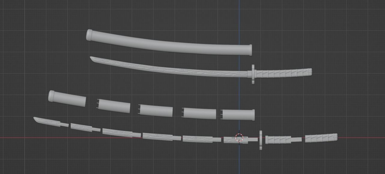 Zenitsu Nichirin Katana - - Demon - Slayer -- 3D Print Ready 3D print model_2