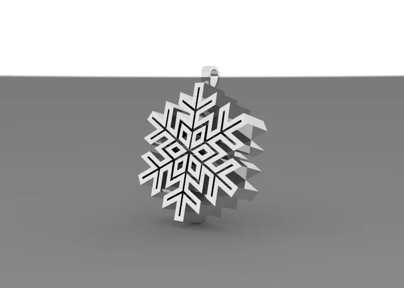 Snow Flake Pendant Free 3D print model