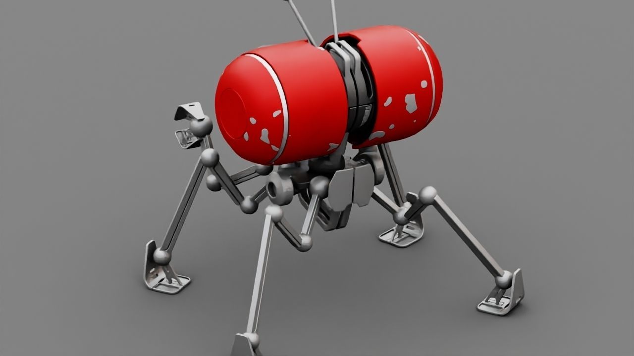 NANO BOT rigged character 3D model_11