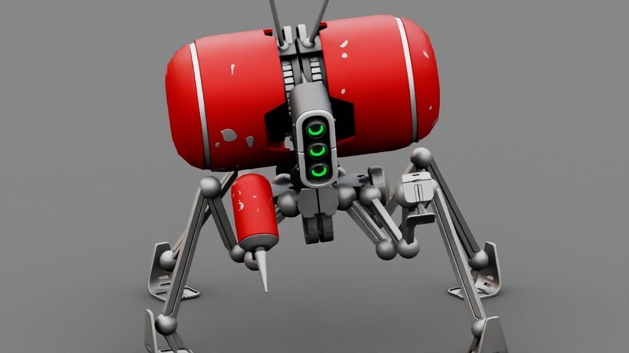 NANO BOT rigged character 3D model_15