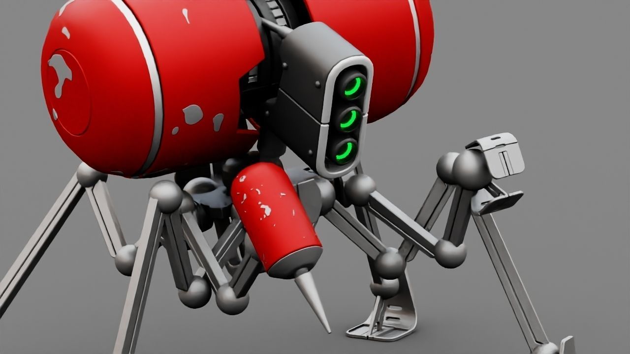NANO BOT rigged character 3D model_6