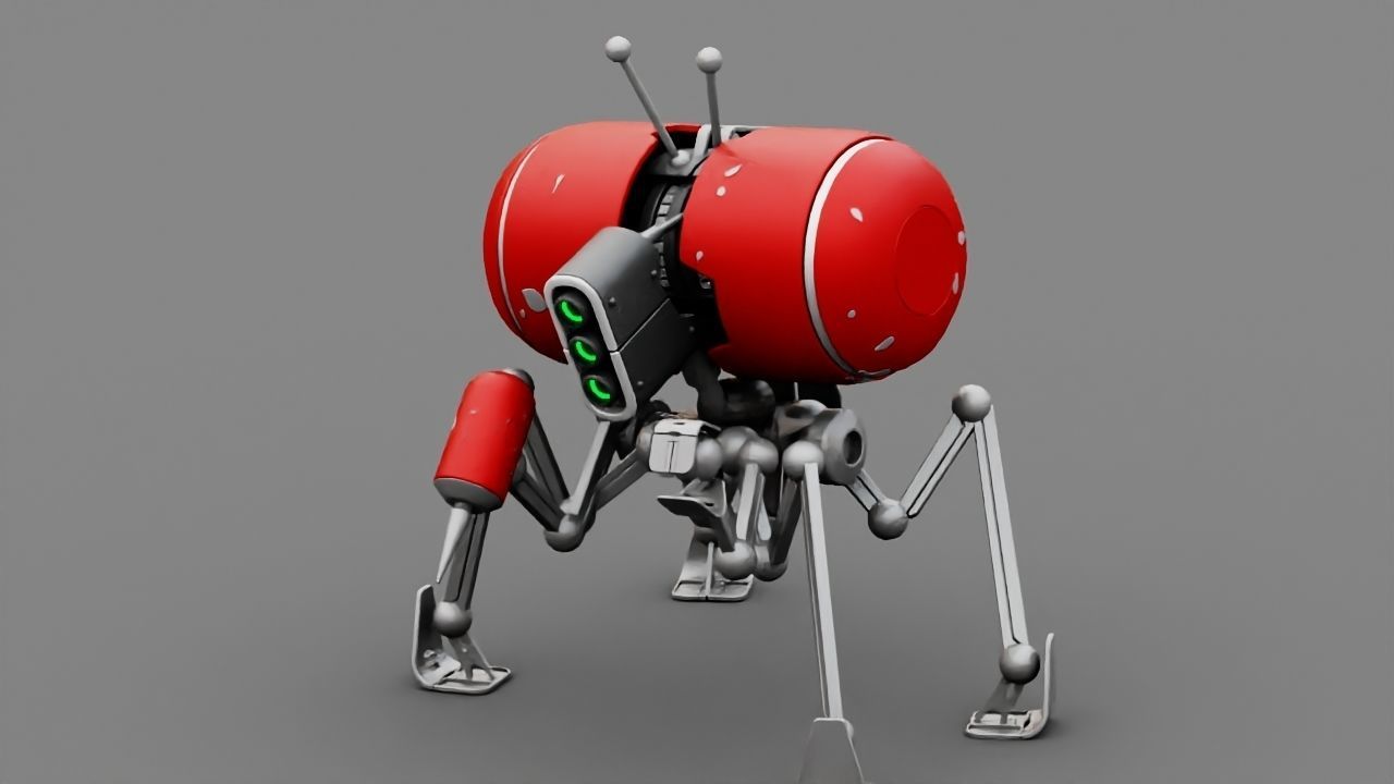 NANO BOT rigged character 3D model_1