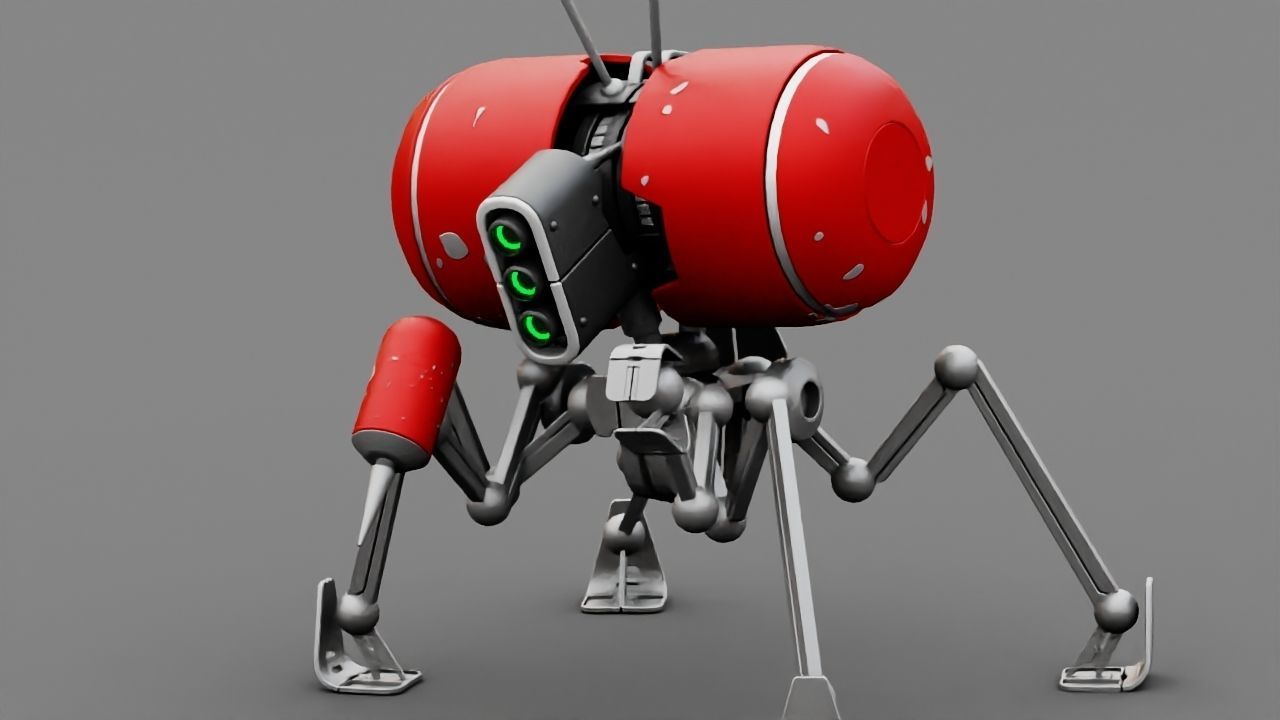 NANO BOT rigged character 3D model_12