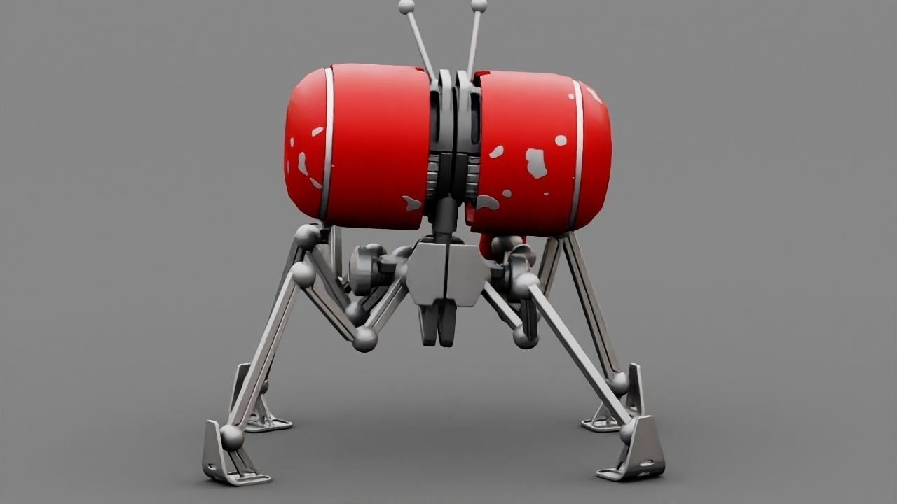 NANO BOT rigged character 3D model_4
