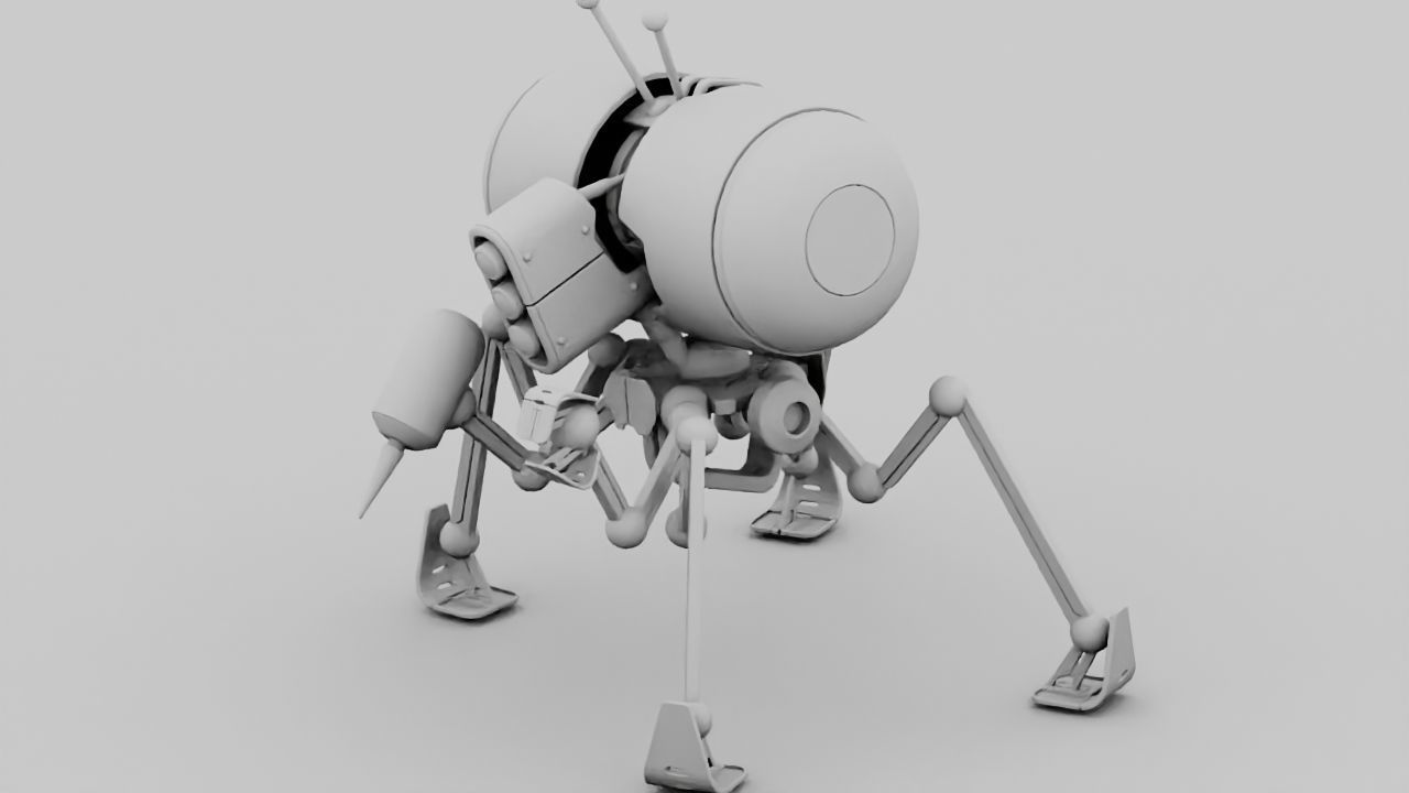 NANO BOT rigged character 3D model_17