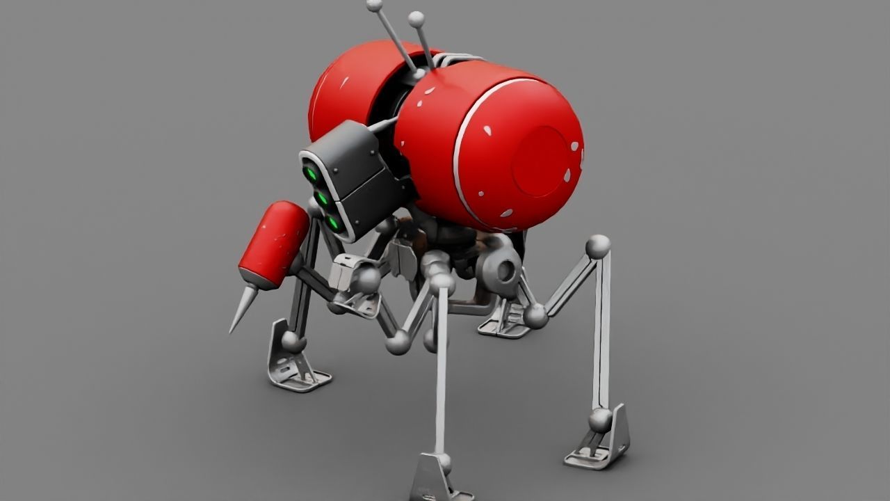 NANO BOT rigged character 3D model_9