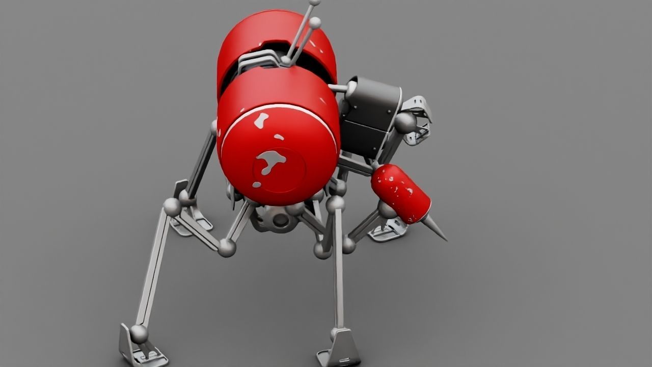 NANO BOT rigged character 3D model_14