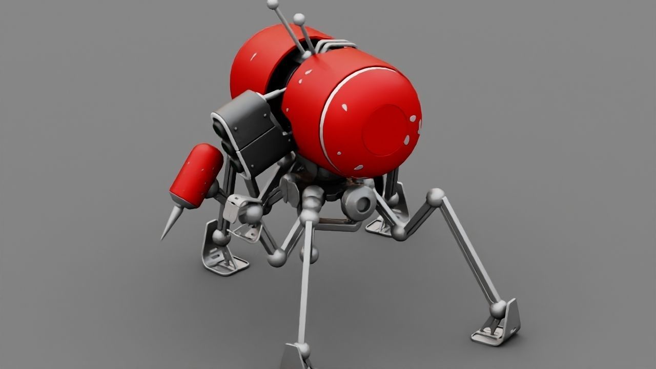 NANO BOT rigged character 3D model_2