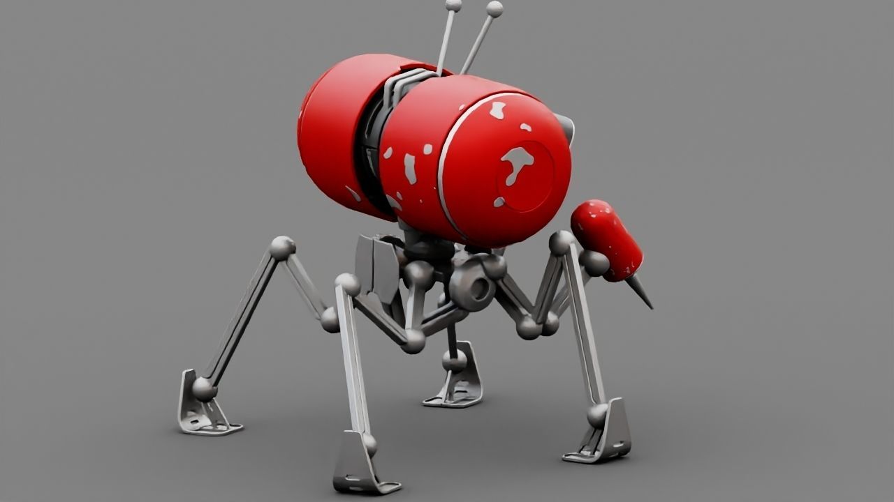 NANO BOT rigged character 3D model_5