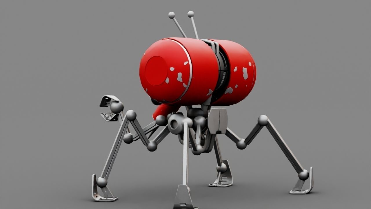 NANO BOT rigged character 3D model_3