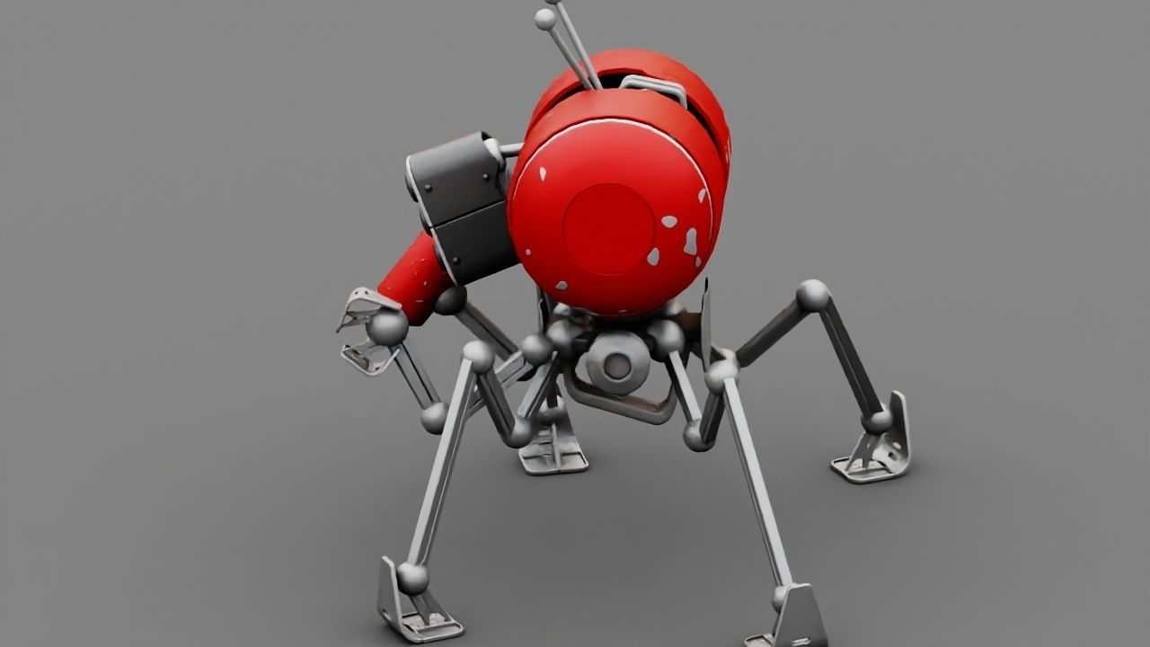 NANO BOT rigged character 3D model_10