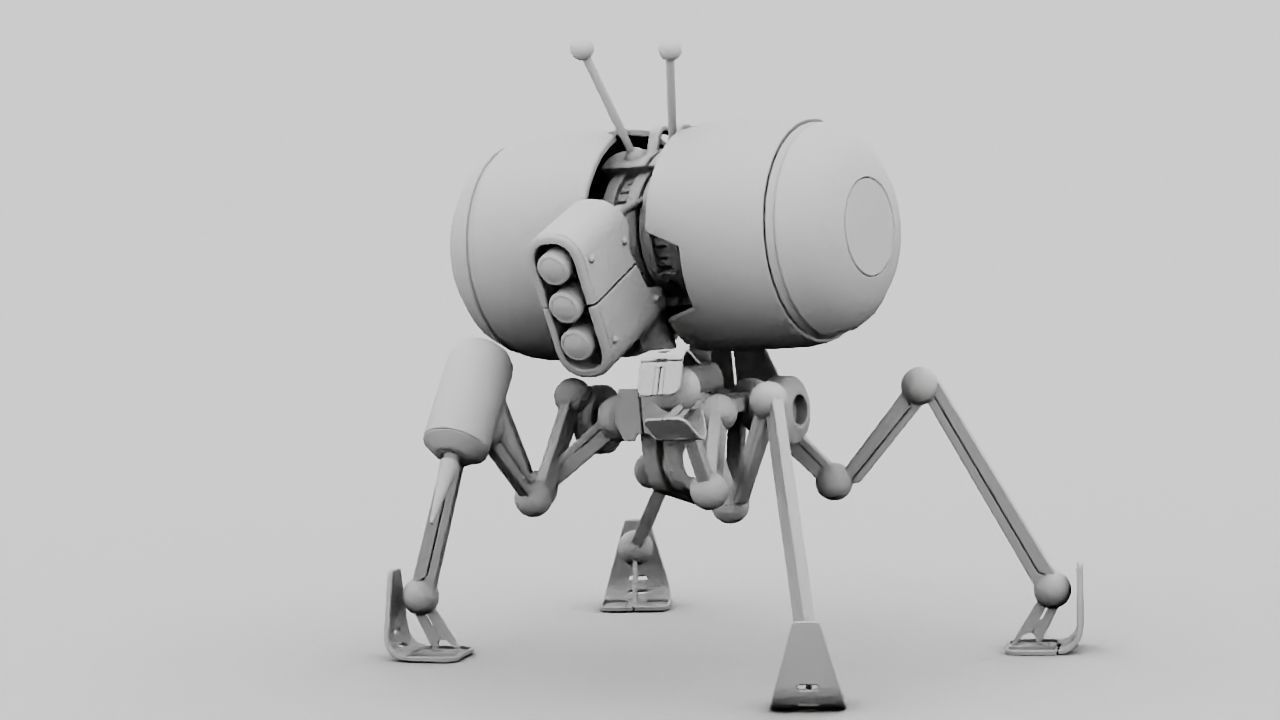 NANO BOT rigged character 3D model_16
