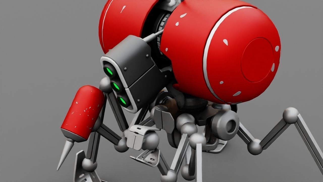 NANO BOT rigged character 3D model_7