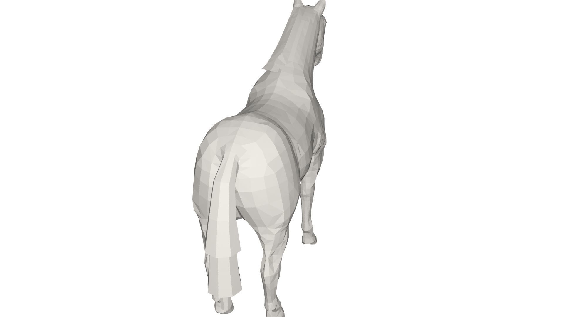 Horse Low-poly 3D model_5