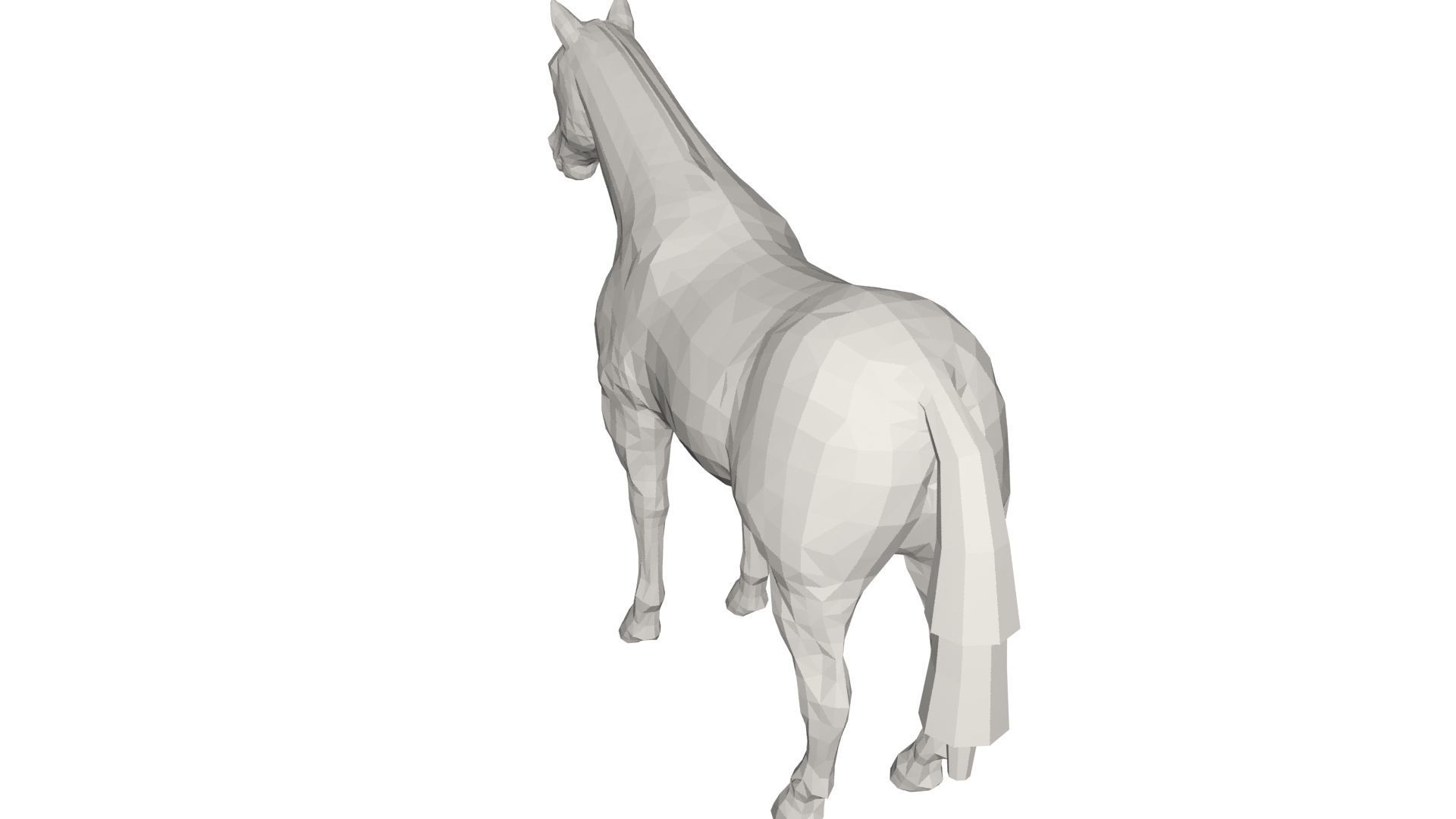 Horse Low-poly 3D model_6