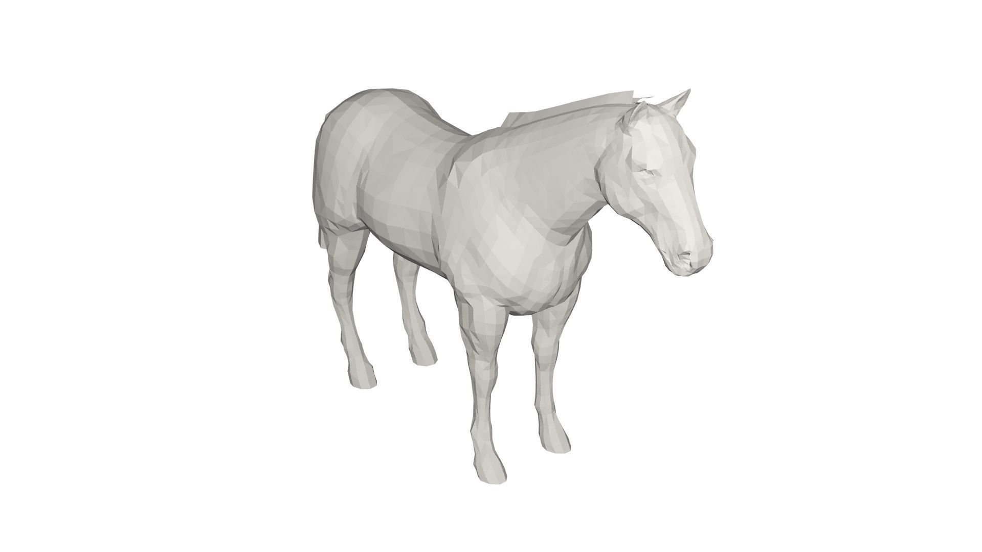 Horse Low-poly 3D model_2
