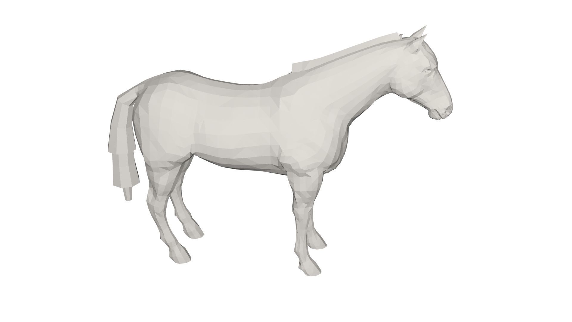 Horse Low-poly 3D model_3