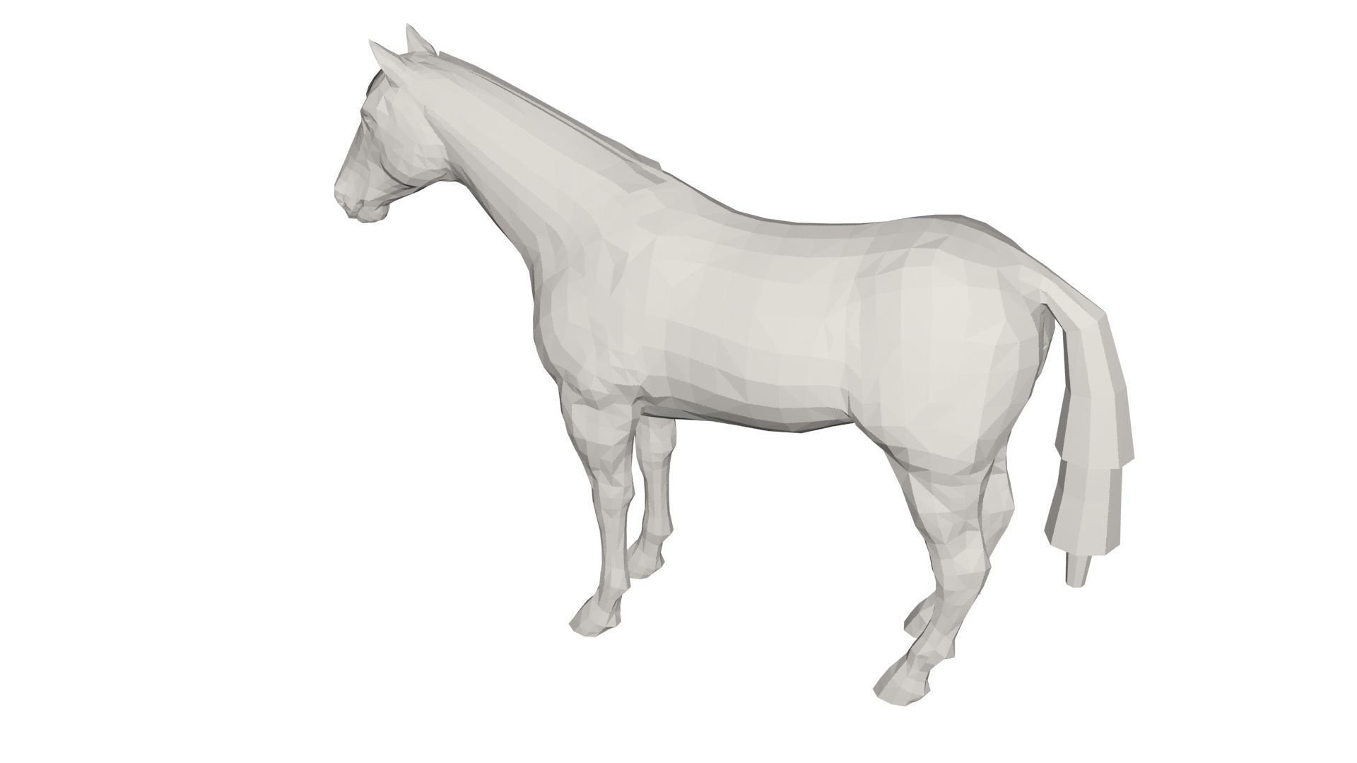 Horse Low-poly 3D model_7